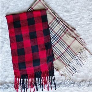 Thin Plaid Scarf Bundle